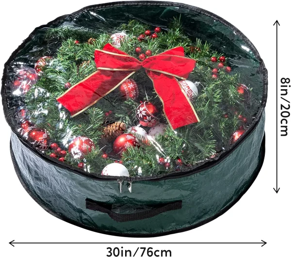 2pcs Christmas Wreath Storage Bags 8 2pcs Christmas Wreath Storage Bags - Image 6