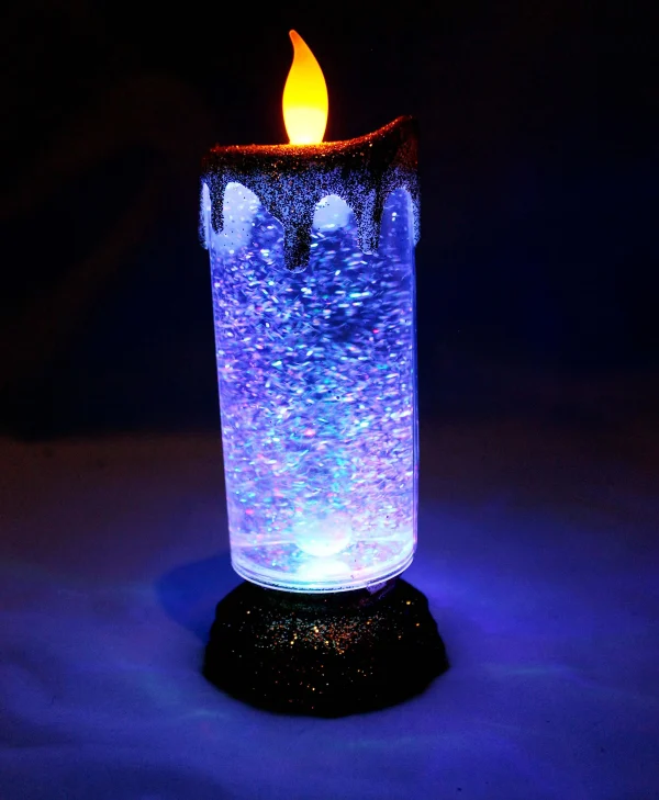 2pcs Flameless Led Candles With Glitter Swirls 7 2pcs Flameless Led Candles With Glitter Swirls - Image 5
