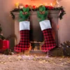 2pcs Red And Black Buffalo Plaid Christmas Stockings