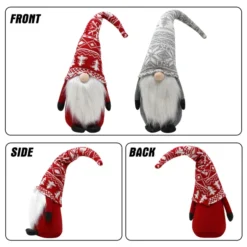2pcs Red And Grey Swedish Santa Gnome Ornaments 8 2pcs Red And Grey Swedish Santa Gnome Ornaments -Christmas Decorations 2Pcs Red and Grey Christmas Plush Gnome 3 result 600x600 1