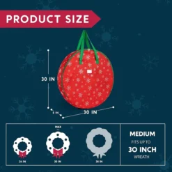 2pcs Christmas Snowflake Patterned Wreath Storage Bags 30in 12 2pcs Christmas Snowflake Patterned Wreath Storage Bags 30in -Christmas Decorations 2Pcs Snowflake Patterned Christmas Wreath Oxford Storage Bag Red 5 结果 600x600 1