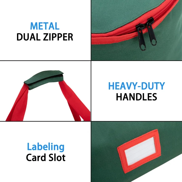 2pcs Christmas Wrapping Paper Storage Bags 5 2pcs Christmas Wrapping Paper Storage Bags - Image 3