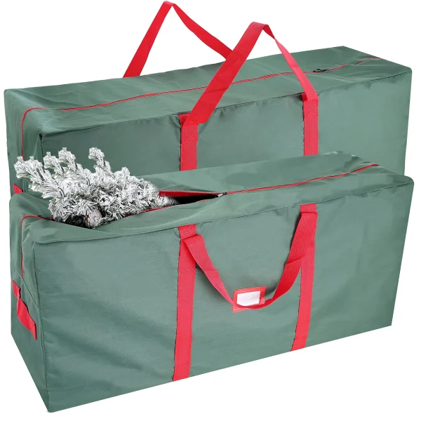 2pcs Green Christmas Tree Storage Bags 48in 3 2pcs Green Christmas Tree Storage Bags 48in