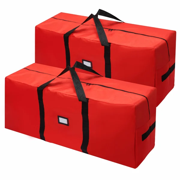 2pcs Red Christmas Tree Storage Bags 48in 4 2pcs Red Christmas Tree Storage Bags 48in - Image 2
