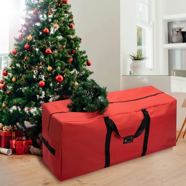 2pcs Red Christmas Tree Storage Bags 48in 7 2pcs Red Christmas Tree Storage Bags 48in - Image 5