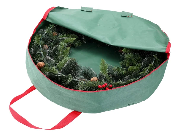 2pcs Red Christmas Wreath Bag 30in 4 2pcs Red Christmas Wreath Bag 30in - Image 2