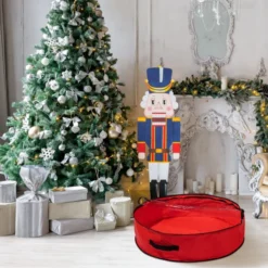 2pcs Red Wreath Storage Bags With Clear Window 24in 12 2pcs Red Wreath Storage Bags With Clear Window 24in -Christmas Decorations 2pcs Red Wreath Storage Bags with Clear Window 24in 5 600x600 1