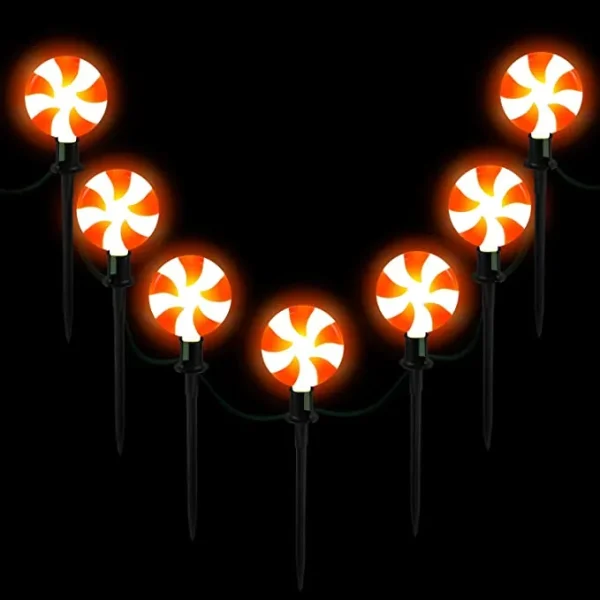 2x7 Christmas Lollipop Pathway String Lights 4 2x7 Christmas Lollipop Pathway String Lights - Image 2