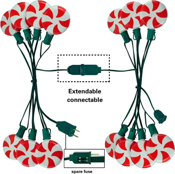 2x7 Christmas Lollipop Pathway String Lights 5 2x7 Christmas Lollipop Pathway String Lights - Image 3