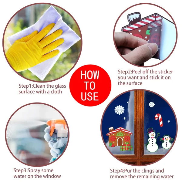 300Pcs Christmas Characters Window Clings 7 300Pcs Christmas Characters Window Clings - Image 5