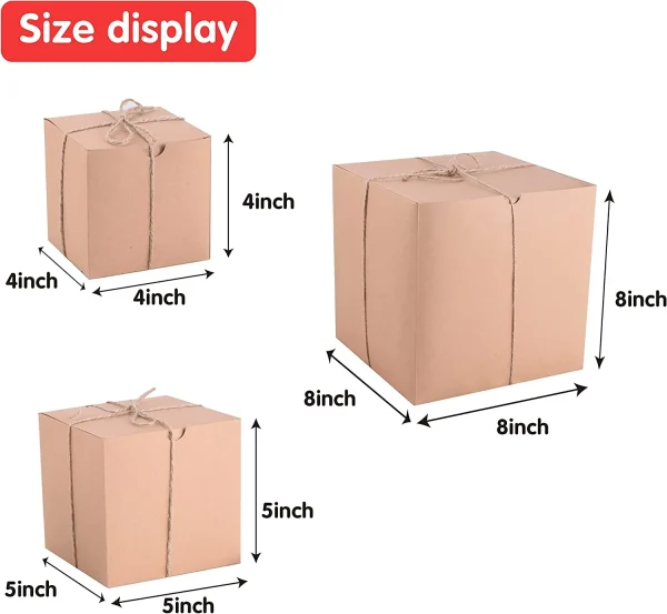 30pcs Christmas Brown Gift Boxes 8 30pcs Christmas Brown Gift Boxes - Image 6