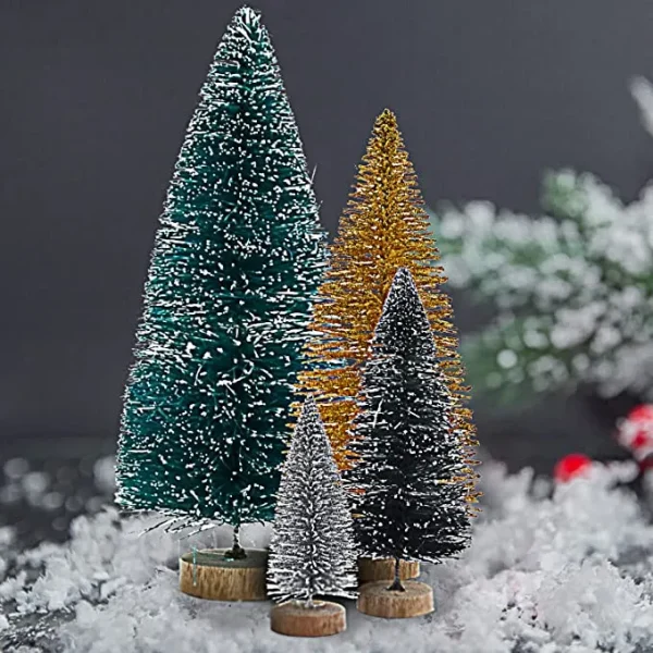 32pcs Snow Frost Mini Artificial Christmas Tree 8 32pcs Snow Frost Mini Artificial Christmas Tree - Image 6