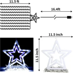 345 LED 8 Lighting Modes Waterfall Lights White 16.4ft -Christmas Decorations 345 LED 8 Lighting Modes Waterfall Lights White 6 600x596 1