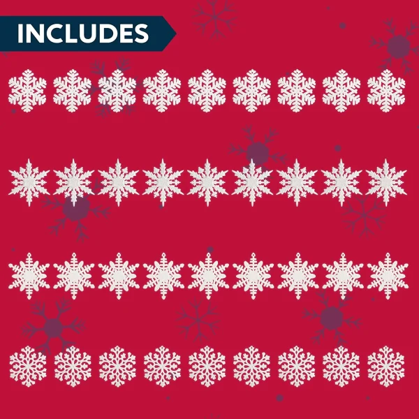 36pcs White Glitter Snowflake Christmas Ornaments 8 36pcs White Glitter Snowflake Christmas Ornaments - Image 6