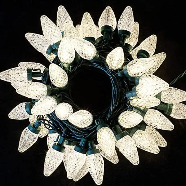 3x25 LED Warm White C9 Led Christmas String Lights 7 3x25 LED Warm White C9 Led Christmas String Lights - Image 5