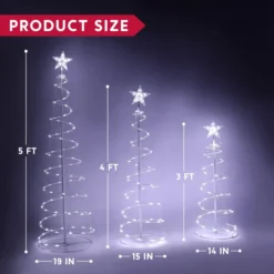 3pcs 218 Pre-Lit LED Christmas Light Yard Decorations 13 3pcs 218 Pre-Lit LED Christmas Light Yard Decorations -Christmas Decorations 3Pcs Lighted Spiral Christmas Tree Set LED Cool White 5 result 600x600 1