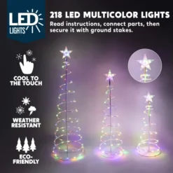 3Pcs Lighted Spiral Christmas Tree Set LED Warm White -Christmas Decorations 3Pcs Lighted Spiral Christmas Tree Set LED Warm White 3 result 600x600 1