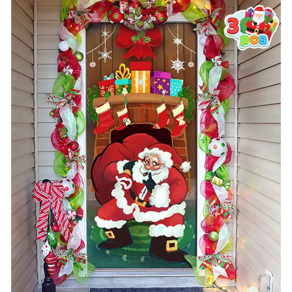 3Pcs Night Santa Door Cover 72in 4 3Pcs Night Santa Door Cover 72in - Image 2