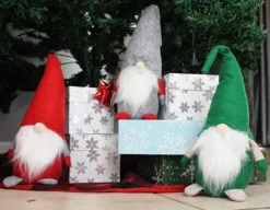3pcs Red Green Grey Swedish Christmas Santa Gnome 8 3pcs Red Green Grey Swedish Christmas Santa Gnome -Christmas Decorations 3Pcs Red Green Gray Gnome with Bendable Hat 3 600x467 1