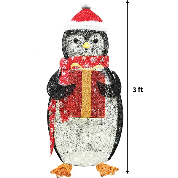 Light Up Penguin Christmas Decoration 3ft 7 Light Up Penguin Christmas Decoration 3ft - Image 5