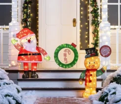 3ft 70 LED Tinsel Santa Yard Decoration Lighted 12 3ft 70 LED Tinsel Santa Yard Decoration Lighted -Christmas Decorations 3ft LED Yard Light Tinsel Santa 7 result 600x514 1