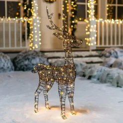 3ft 80 LED Christmas Rattan Reindeer Buck 13 3ft 80 LED Christmas Rattan Reindeer Buck -Christmas Decorations 3ft Rattan Buck Christmas Yard Light 2 600x600 1
