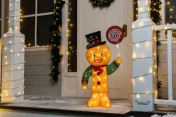 50-Count LED Warm White Tinsel Christmas Gingerbread Man