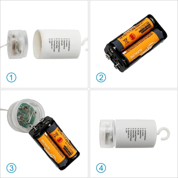 4pcs 120-Count LED Warm White Icicle Lights 8 4pcs 120-Count LED Warm White Icicle Lights - Image 6