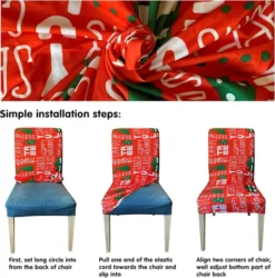 4pcs Christmas Chair Covers 11 4pcs Christmas Chair Covers -Christmas Decorations 4 Piece Christmas Stretch Chair Covers 4 result 600x607 1