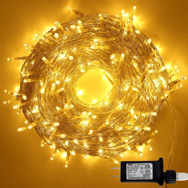400 LED Warm White Led String Lights Clear Wire 140.7ft 4 400 LED Warm White Led String Lights Clear Wire 140.7ft - Image 2