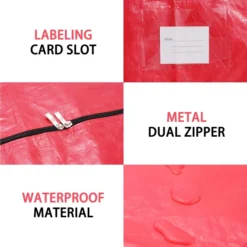 Christmas Tree Bag 48in And Wreath Storage Bag 30in -Christmas Decorations 48 Christmas Tree and 30 Wreath Storage Red 4 600x600 1