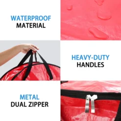 Christmas Tree Bag 48in And Wreath Storage Bag 30in -Christmas Decorations 48 Christmas Tree and 30 Wreath Storage Red 5 600x600 1