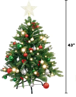 Pre Lit Decorated Christmas Tree 4ft -Christmas Decorations 4FT DIY Christmas Tree 6 result 600x761 1