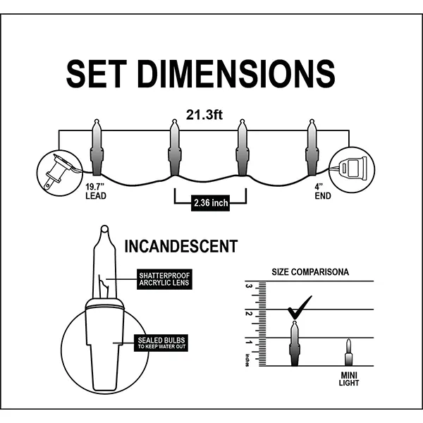 4x100 LED Multicolor Christmas Green Wire String Lights 21.3ft 6 4x100 LED Multicolor Christmas Green Wire String Lights 21.3ft - Image 4