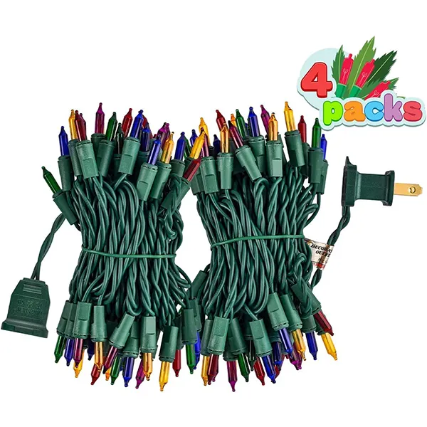 4x100 LED Multicolor Christmas Green Wire String Lights 21.3ft 7 4x100 LED Multicolor Christmas Green Wire String Lights 21.3ft - Image 5