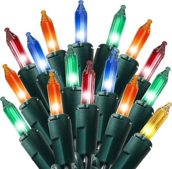 4x100 LED Multicolor Christmas Green Wire String Lights 21.3ft 4 4x100 LED Multicolor Christmas Green Wire String Lights 21.3ft - Image 2