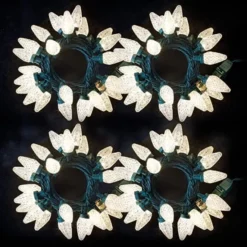 4x25 LED C9 Warm White Led String Lights Fairy 49.54ft 13 4x25 LED C9 Warm White Led String Lights Fairy 49.54ft -Christmas Decorations 4Pcs 25 LED Christmas String Lights 16 6 600x600 1