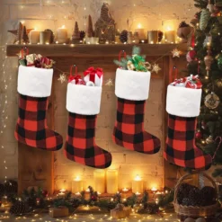 4Pcs Buffalo Plaid Christmas Stockings 10 4Pcs Buffalo Plaid Christmas Stockings -Christmas Decorations 4Pcs Buffalo Plaid Christmas Stockings 4 result 600x600 1