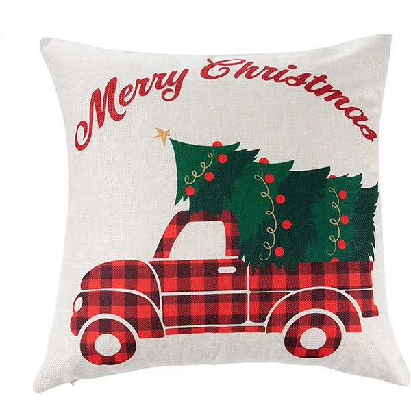 4Pcs Christmas Farmhouse Buffalo Plaid Pillow Covers 7 4Pcs Christmas Farmhouse Buffalo Plaid Pillow Covers - Image 5