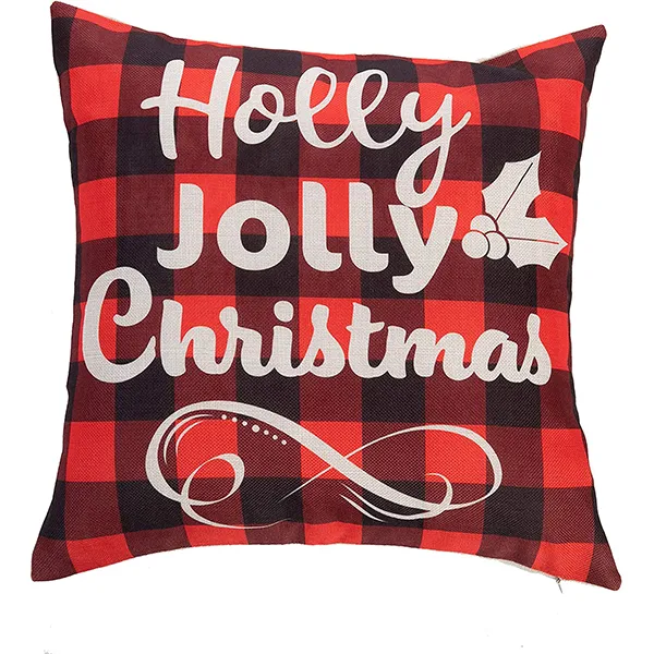 4Pcs Christmas Farmhouse Buffalo Plaid Pillow Covers 8 4Pcs Christmas Farmhouse Buffalo Plaid Pillow Covers - Image 6
