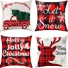 4Pcs Christmas Farmhouse Buffalo Plaid Pillow Covers 2 4Pcs Christmas Farmhouse Buffalo Plaid Pillow Covers -Christmas Decorations 4Pcs Christmas Farmhouse Buffalo Plaid Pillow Covers 600x585 1