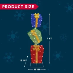 60 LED Christmas Tinsel Stacked Gift Boxes 4ft 13 60 LED Christmas Tinsel Stacked Gift Boxes 4ft -Christmas Decorations 4ft Christmas Tinsel Stacked Gift Boxes 6 result 600x600 1
