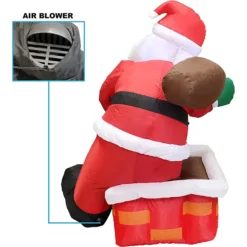 4ft Inflatable Rooftop Santa Claus Carry Gift Bag 12 4ft Inflatable Rooftop Santa Claus Carry Gift Bag -Christmas Decorations 4ft Inflatable Rooftop Santa Claus Carry Gift Bag 4