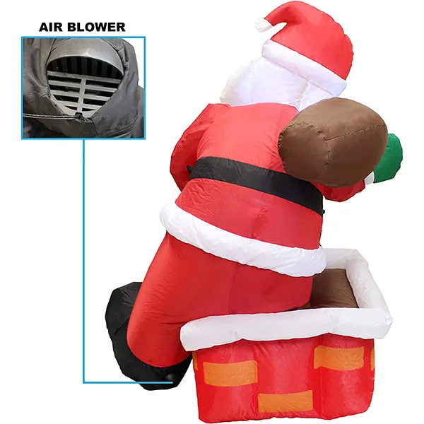 4ft Inflatable Rooftop Santa Claus Carry Gift Bag 7 4ft Inflatable Rooftop Santa Claus Carry Gift Bag - Image 5