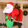 4ft Long LED Inflatable Santa Hung On A Tree 1 4ft Long LED Inflatable Santa Hung On A Tree -Christmas Decorations 4ft Long LED Inflatable Santa Hung on a Tree 5 1 600x600 1
