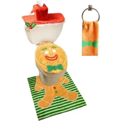5pcs Gingerbread Bathroom Decoration Set