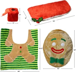 5pcs Gingerbread Bathroom Decoration Set 9 5pcs Gingerbread Bathroom Decoration Set -Christmas Decorations 5 Pieces Christmas Gingerbread Theme Bathroom Decoration Set 3 result 600x574 1