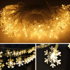 50 LED Warm White Snowflake String Fairy Lights 17.06ft 10 50 LED Warm White Snowflake String Fairy Lights 17.06ft -Christmas Decorations 50 LED Snowflake String Fairy Lights 3 result 600x600 1