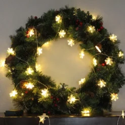 50 LED Warm White Snowflake String Fairy Lights 17.06ft 13 50 LED Warm White Snowflake String Fairy Lights 17.06ft -Christmas Decorations 50 LED Snowflake String Fairy Lights 6 result 600x600 1