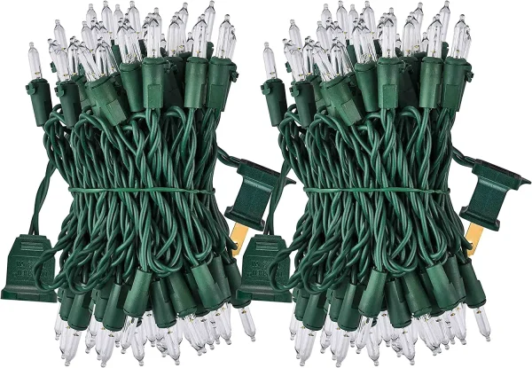2x100 LED Christmas Clear Green Wire 26.25ft 8 2x100 LED Christmas Clear Green Wire 26.25ft - Image 6